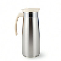 Brushed Metal Stainless Steel Water Pitcher Cold Stainless Steel Water Jug Modern Beverage Pitcher Elegant for Hosts, Servers, Kitchen
