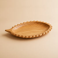 Leaf Tray Hand-Carved Wood Leaf Bowl Rustic for Home Decorators, Hosts