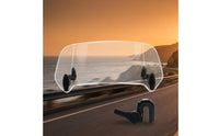 Adjustable Motorcycle Windshield with Brackets Curved Motorcycle Windscreen with Clamps Universal Flyscreen Safeguarding for Motorcyclists