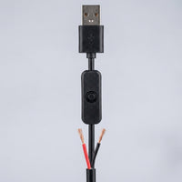 Desk Lamp Controller with USB Cable and Dimmer Switch, USB Port to DC Barrel for USB LED Color Strips, 5V 3A USB Male Inline Switch Adapter