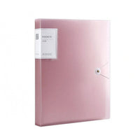 A4 Document Folder Semi-Transparent Plastic Document Folder Elastic Cord