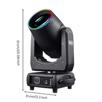 Moving Head Beam Light Portable Lighting Lightweight for Lounges, Weddings, DJs
