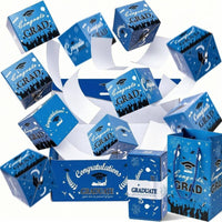 Graduation Burst Box Foldable Burst Gift Box Cube-Shaped
