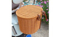 Woven Rear Bike Basket Rectangular Cycle Rear Basket Easy to Install