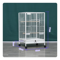 Metal Bird Enclosure Wooden Perches Wire Bird Enclosure Food Boxes