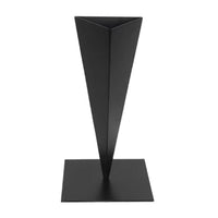 Iron Vase with Square Base Modern Triangular Vase Contemporary Vessel for Aesthetic Minimalism Advocates, Florists, Entryway, Hotel