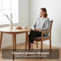Upholstered Armchair Nordic Design Dining Chair Minimalist Aesthetic With Armrests for Adults, Restaurant, Home Office