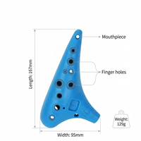 12 Hole Alto Flute, Lightweight Melodious Ocarina for Beginners, Musical Instrument Gift for Kids Ad - Image 3