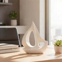 Elegant Ceramic Sailboat Matte Sailboat Ornament Modern Boat Sculpture Minimalist for Homeowners, Minimalists, Bookshelf, Living Room, Entryway, Housewarming