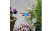 Clothesline Garden Sign Easy to Insert Decorative Iron Plant Sign Lightweight