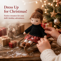 20cm Cotton Doll Knitted Sweater Christmas Deer Head Pattern