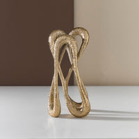Indian European Light Luxury Antique Gold Metal Sculpture for Living Room Entryway