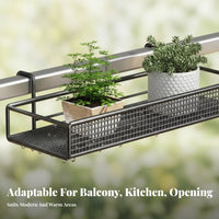 Railing Planter Box long-enduringing Construction Railing Planter Basket Adjustable attachments