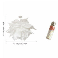 Japanese Minimalist Pendant Textured Puff Lamp Crinkled Paper Lampshade for Bedroom, Study Room