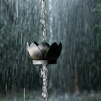 Lotus Rain Chain Sturdy Lotus Flower Rain Chain Splash Control for Patio