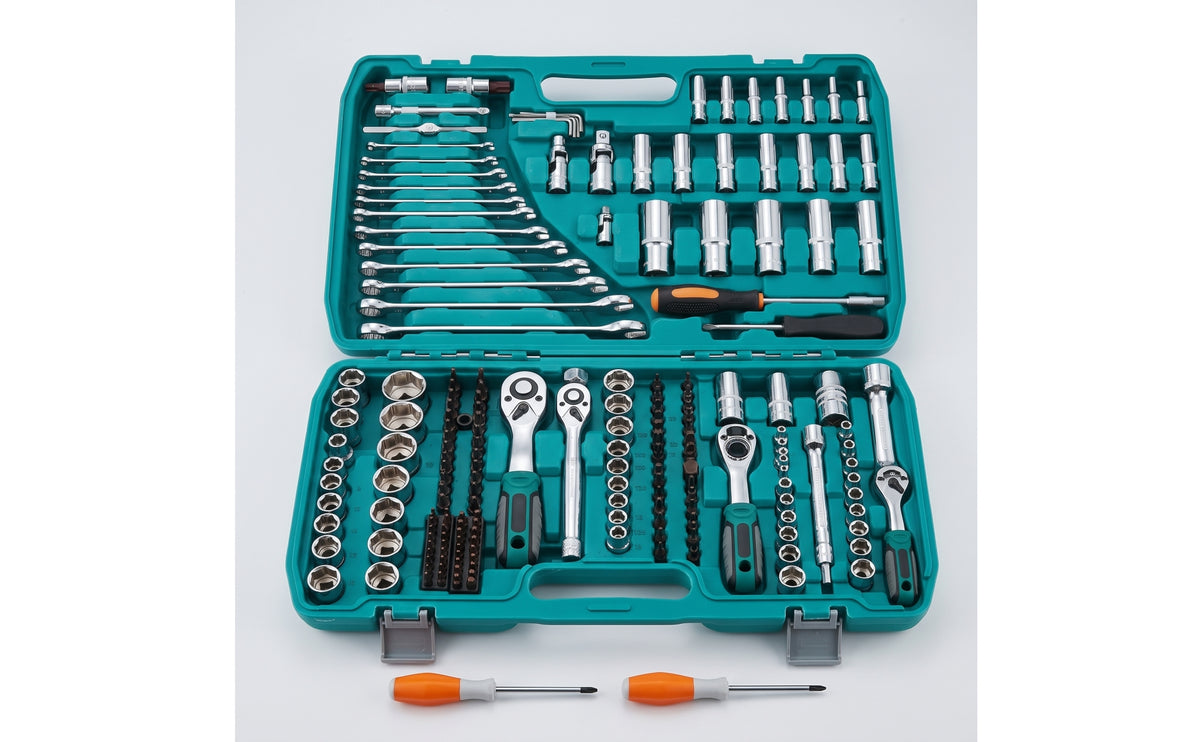 Socket and Ratchet Set Alloy Steel Technician Tool Set 72-Tooth Mechanics Tool Kit for Home Handymen, Automotive Repair, Garage, Home Maintenance
