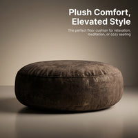 Round Floor Cushion, Meditation Floor Pillow, Thick Round Floor Cushion, Hot Sta #variant:Brown