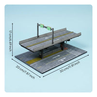 1:64 Elevated Bridge Model Easy Assembly 1:64 Scale Display Gift Idea for Desk