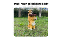 Dog Statue Bird Feeder Weather-Resistant Puppy Bird Feeder Waterproof Resin Dog Sculpture for Gardeners, Yard, Patio, Porch