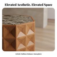 Imperfectly Perfect Aesthetic Aesthetic Irregular Shaped Coffee Table Vintage artistic Nightstand Sculptural Design Bedside Piece Minimalist for Interior Designers, Residents, Bedroom, Lounge Area, Office, Entryway