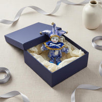 Cloth Doll Ornament Collectible Harlequin Figure Colorful Costume Clown Figurine for Desktop