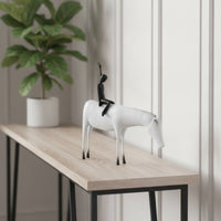 Horse Statue with Equestrian Figure Modern Horse Sculpture with Equestrian Figure Matte for Coffee Table