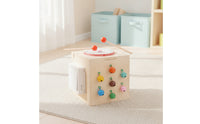 Wooden Cube Toy with Mallets Hands-on Bell Toy with Mallets Musical for Playroom