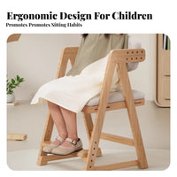 Adjustable Wooden Desk Chair Easy to Clean Material Adjustable Desk Chair