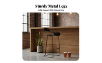 Suspended Seat Stool Modern Modern Bar Chair Minimalist Look Long-Lasting Frame for Home Users, Adults, Kitchen Island