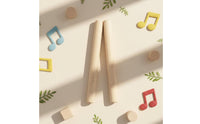2 Pieces Wooden Beat Sticks Wooden Claves Reusable Music Toy for Beginners, Early Education