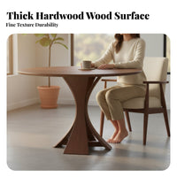Round Dinner Table Minimalist Design Dining Furniture Retroretro-Modern Modern Design Sculptural Base for Small Apartments