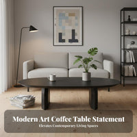 Sculptural Coffee Table Wabi-Sabi design Pebble-Shaped Centerpiece Japanese Design Nordic Aesthetic for Homeowners, Lounge Area