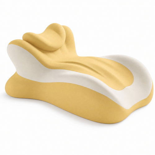 Ergonomic Pillow with Recessed Channel Comfortable for Bedroom