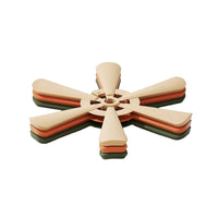 3 Pieces Silicone Mat with Tree Shape Decorative Trivet Set Washable for Hosts