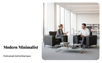 Modern Design 3 Piece Reception Set Minimalist design Office Seating Professional Look Commercial Furniture sturdy Construction for Corporate Clients, Business Owners, Customers, Waiting Room, Bank, Salon, Hospital