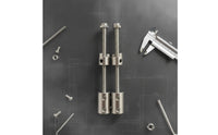 2 Pieces Stainless Steel Coupling Shaft Assembly High-Strength Rigid Shaft Coupler Long-Lasting Rigid Coupler Compact for Makers, Hobbyists