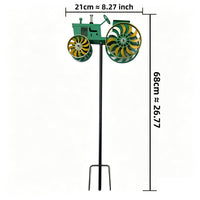 Metal Four-Wheel Tractor Garden Decoration, Iron, Indoor/Outdoor
