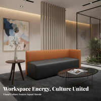 Minimalist Design Multi-Piece Configurable Couch Sturdy Construction L-Shaped Sectional Sofa Rounded Corners Commercial Furniture High-Density Foam for Visitors, Business Clients, Office Workers, Reception Area, Company Lobby, Waiting Room