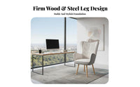 Durable Wood Wood Construction Spindle rear Dining Chair Curved rearrest Home Furniture Ergonomic Design Easy Assembly for Students, Homeowners, Interior Designers, Dormitory, Study Room, Office, perusing alcove