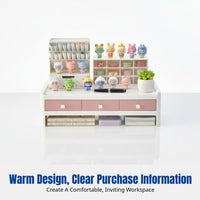 Desktop Transparent Screen Riser Display Rack, Office and Student Desk Organizer Shelf