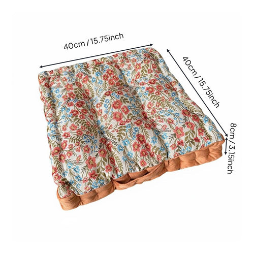 American Style Dining Chair Cushion Square Tufted Seat Cushion Thick Floor Pillow with Handle for Office