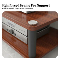 Home Theater Equipment Cabinet Stable Structure AV Media Cabinet Sturdy Construction 4-Tier Component Shelf for Audiophiles