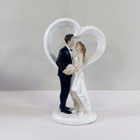 Wedding Cake Topper Resin Bride and Groom Statue Sculpted for Newlyweds, Brides