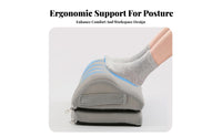 Improves Posture Under-Desk Footrest Non-Slip Design Angled Under-Desk Rest Padded pad Footstool Massage Surface for Remote Workers, Children, Shorter Individuals, Home, Study Area, Living Room, Gaming Setup