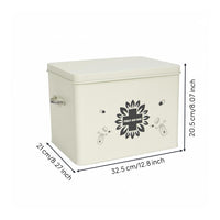 Metal First Aid Box White Supply Organizer Moisture Resistant