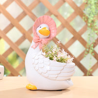 American Country Style Resin Goose Flower Pot for Garden