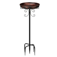 35-Inch Metal Outdoor Birdbath, Vintage Freestanding Bird Bath with Feeder for Garden Lawn Decor