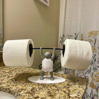 跨境爆品Toilet Paper Holder 3D打印举重小人浴室纸巾架大量现货