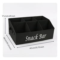 Snack Bar Box Divided Organizer Reusable for Office