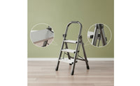 3 Step Ladder Foldable Folding Step Ladder Lightweight for Seniors
